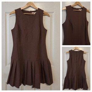 New Pleated Drop-Waist Mini Dress